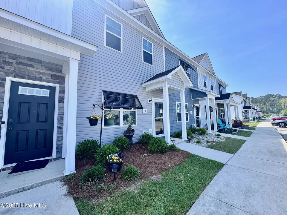 Private fenced backyard and patio at 14 Catalina Cir in Swansboro
