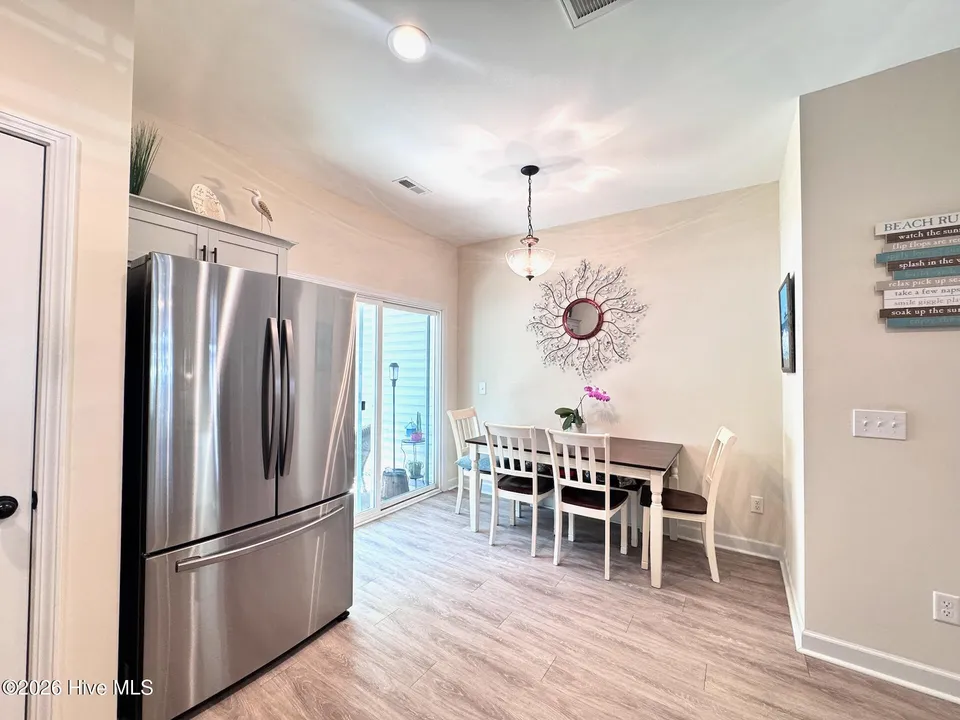 Dining area in the townhome at 14 Catalina Cir in Swansboro